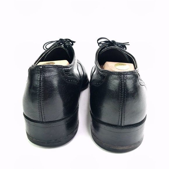 Hanover Vintage Embassy collection Mens Size 10 black leather oxford dress shoes main image 4